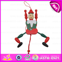 2016 Wholesale Cheap Wooden String Puppet, Top Sale Wooden Pull Toy Puppet, Best Fashion Kid Toy Wooden Puppet W02A057